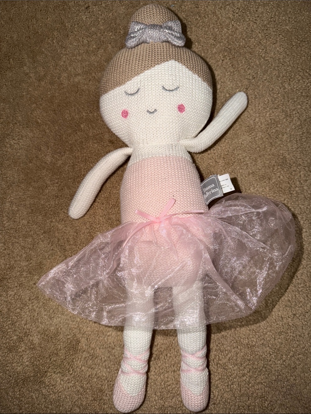 Pink Ballerina Plush Doll - Knit Tulle Dress